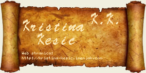 Kristina Kesić vizit kartica